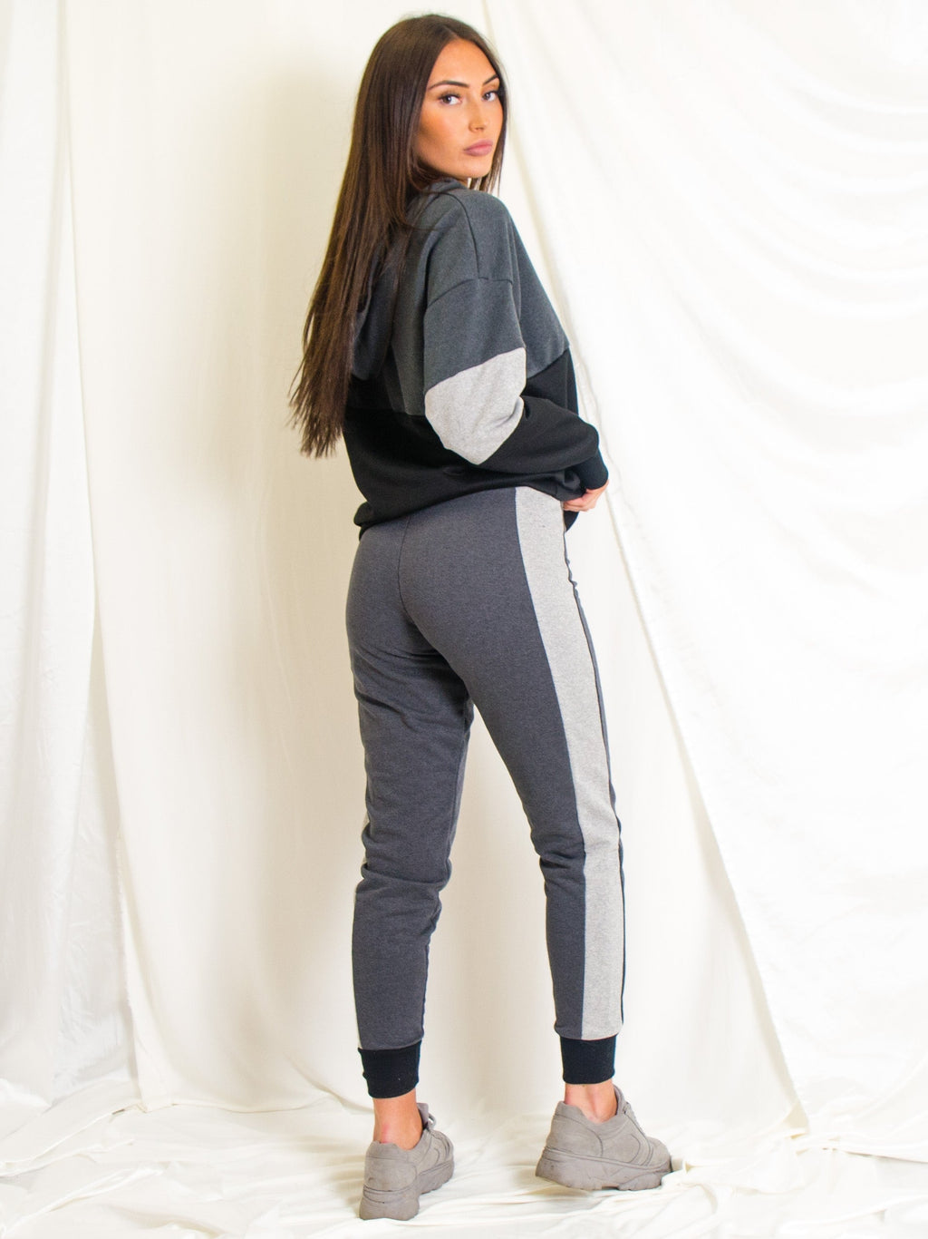 Contrast Colour Block Hoodie & Trouser Co-ord