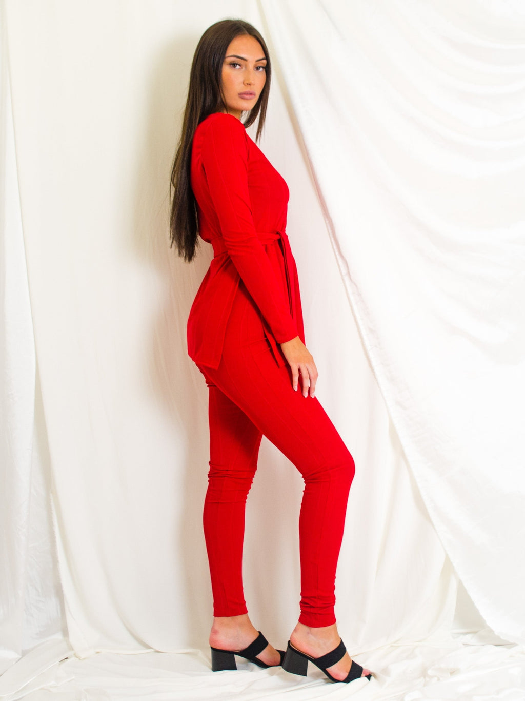 Ribbed Side Split Top & Trouser Co-ord