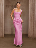 Duyen Sleeveless Corset Maxi Dress In Pink