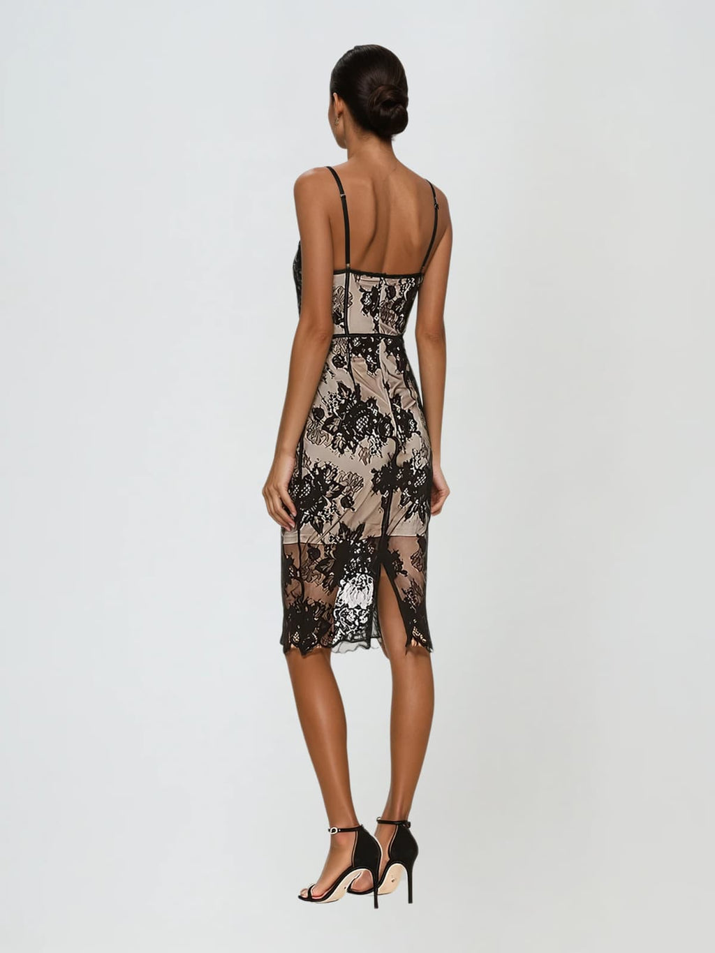 Dyneira Spaghetti Lace Midi Dress