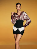 Dystar Long Sleeve Bandage Mini Dress