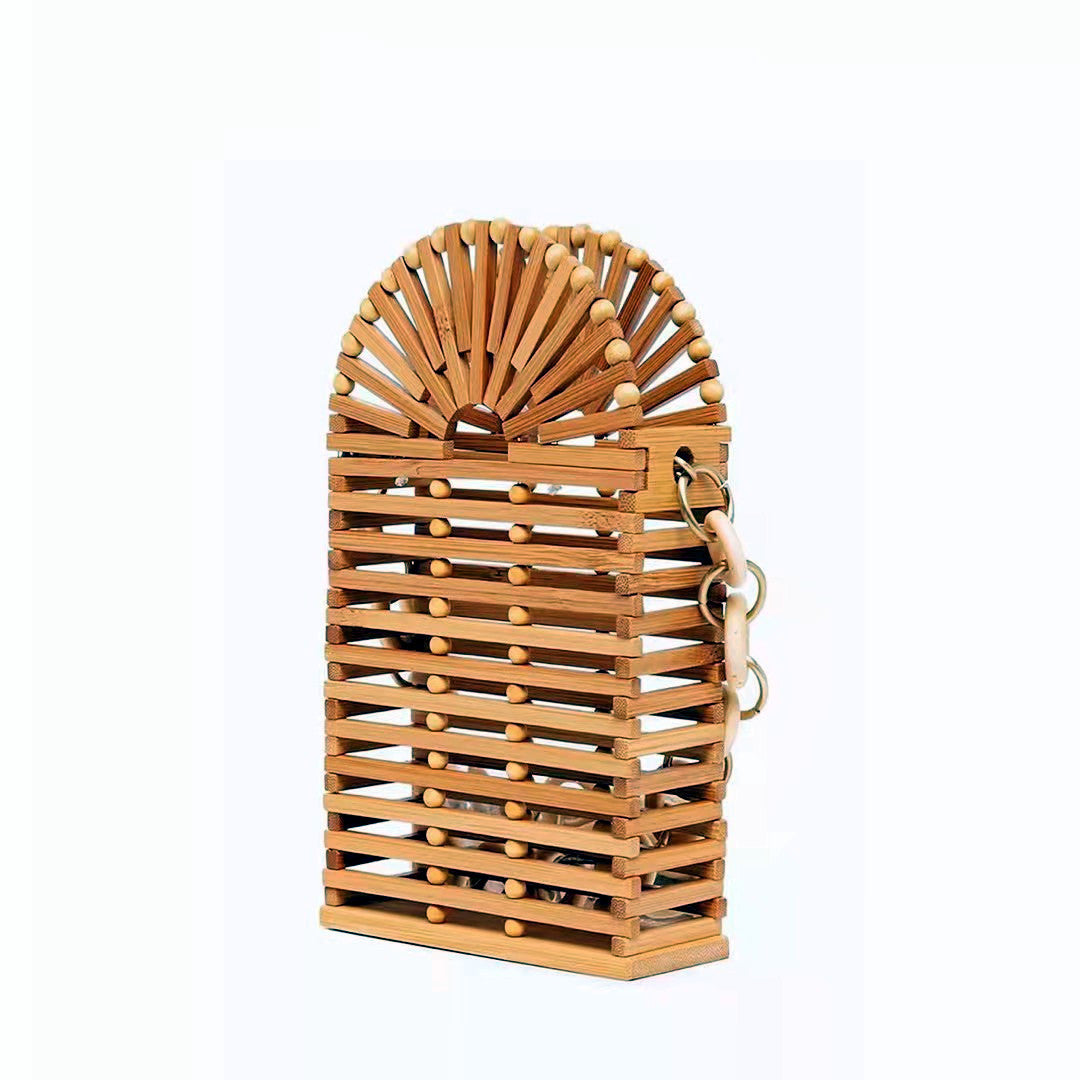 Ancient Style New Women's Crossbody Shoulder Bamboo Woven Bag
