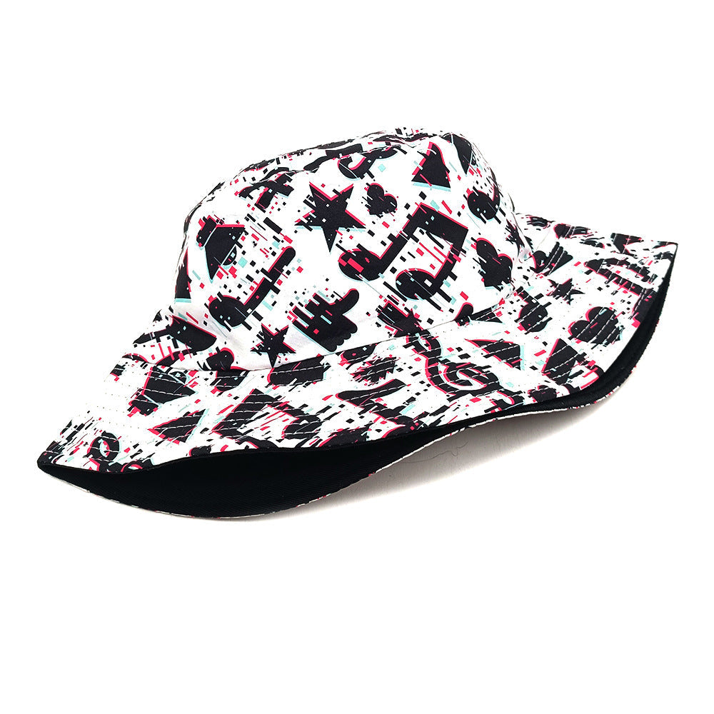 Musical Note Pattern Printing Bucket Hat European And American Summer Outdoor Travel