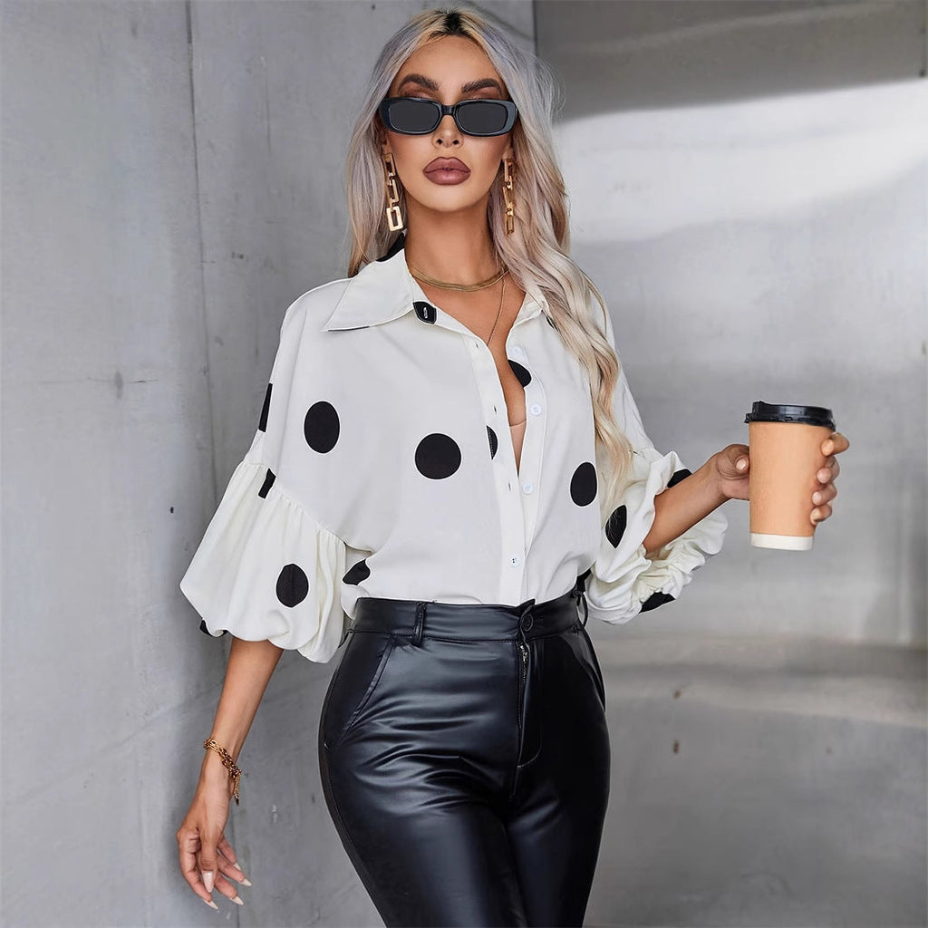 European And American New Women's Tops Fashion Elegant Shirt