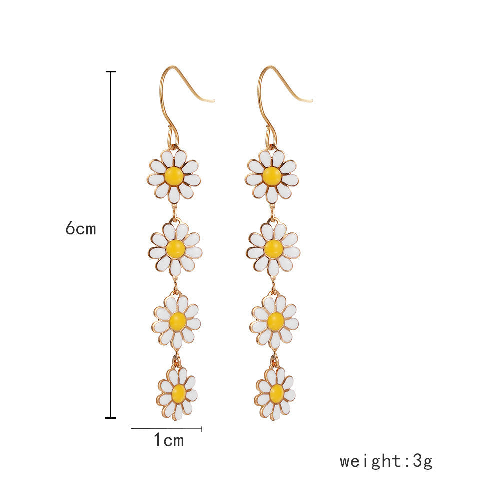 Little Daisy Drop Oil Earrings