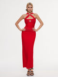 Efluxor Ruched Starfish Bandage Maxi Dress
