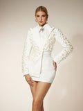 Egil Pearl Asymmetric Blazer Set