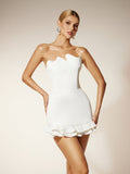 Eglantine Strapless Ruffle Mini Dress