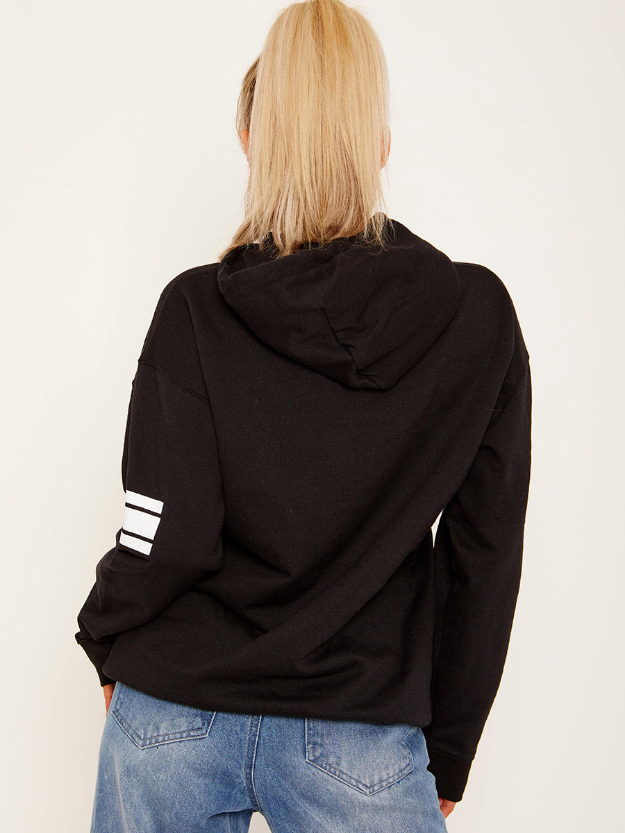 California 98 Graphic Print Fleeced Hoodie