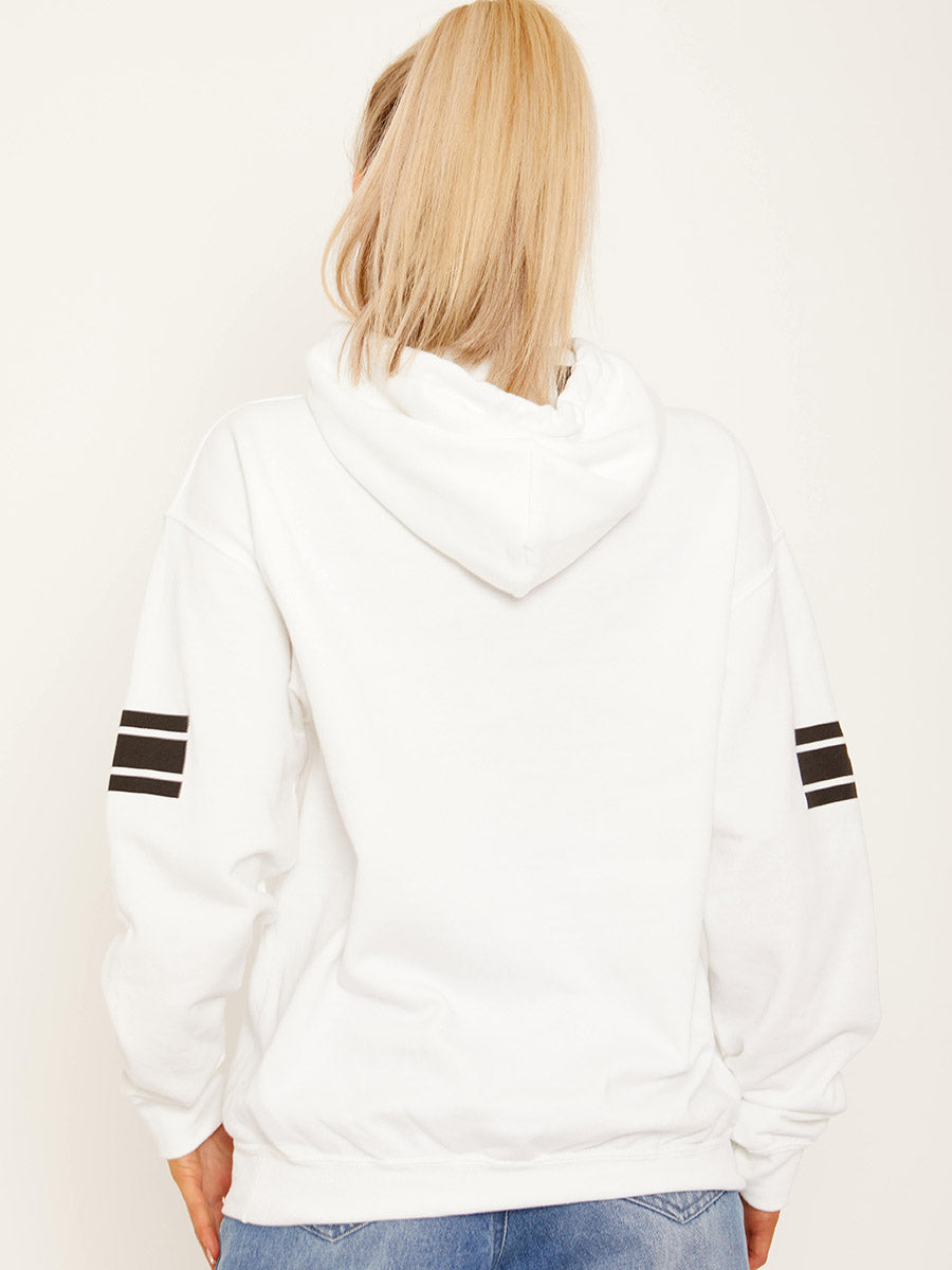 California 98 Graphic Print Fleeced Hoodie