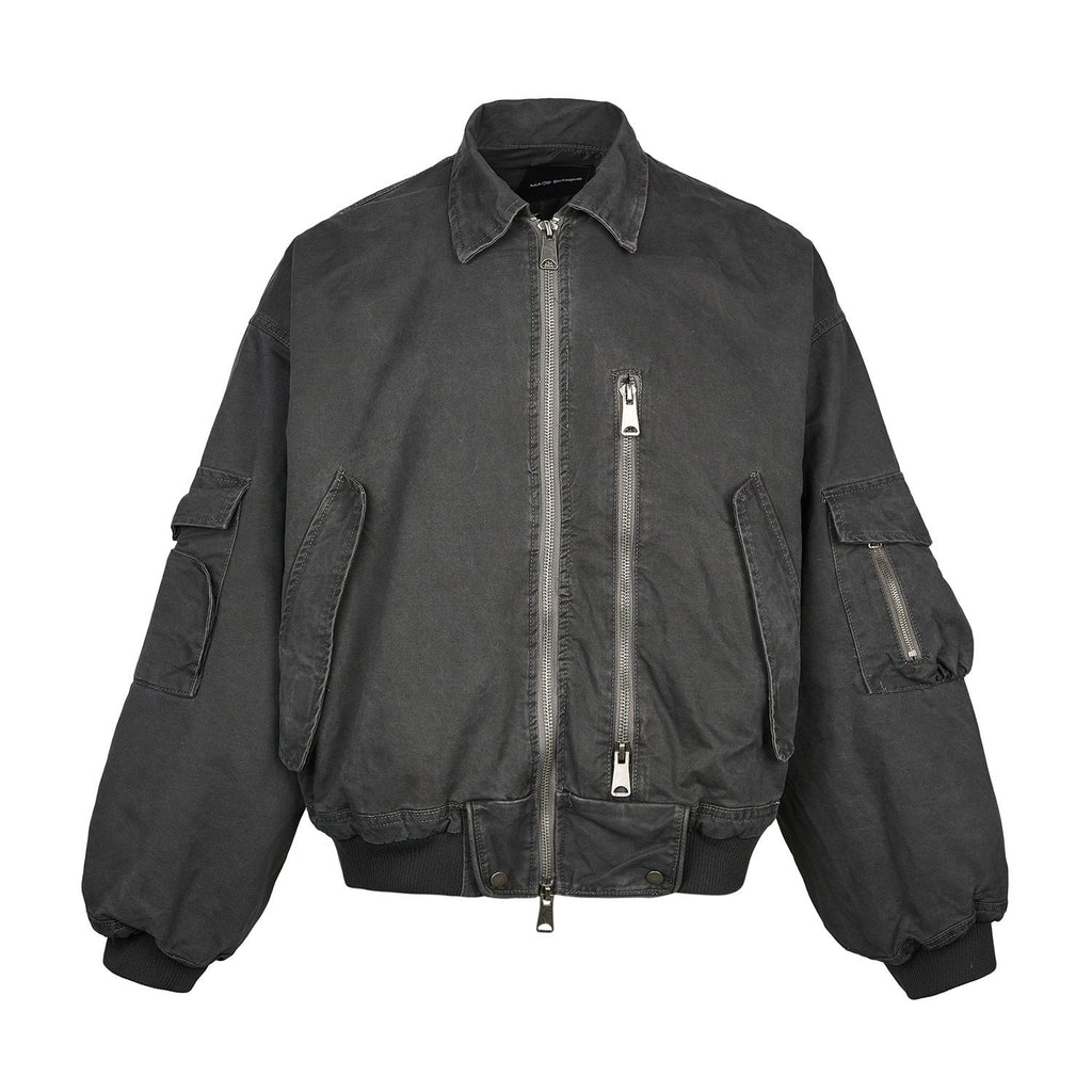 Men’s Cotton-Padded Bomber Jacket – Warm Casual Coat