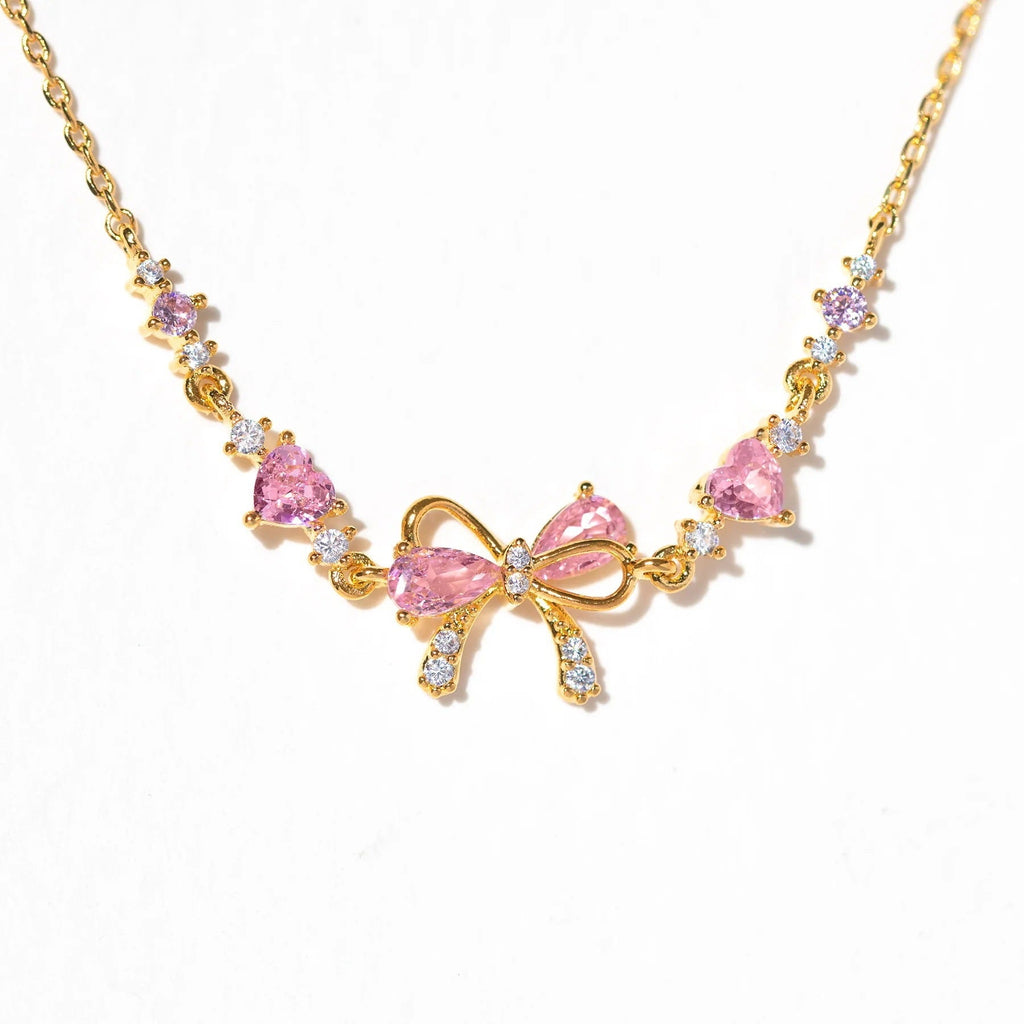Sweet Bow Heart Rhinestone Bracelets