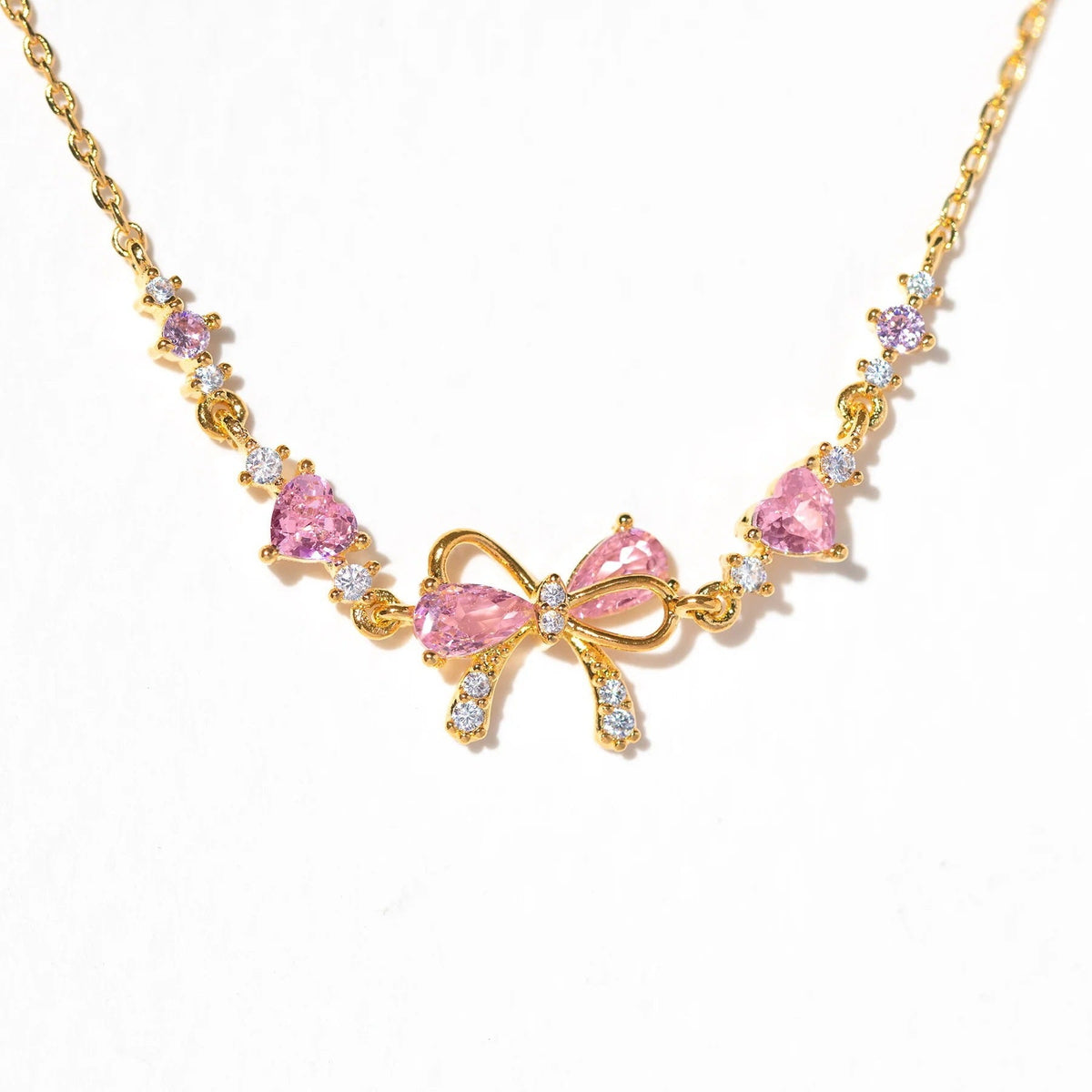 Sweet Bow Heart Rhinestone Bracelets