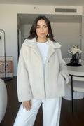 Loose Lapel Furry Coat
