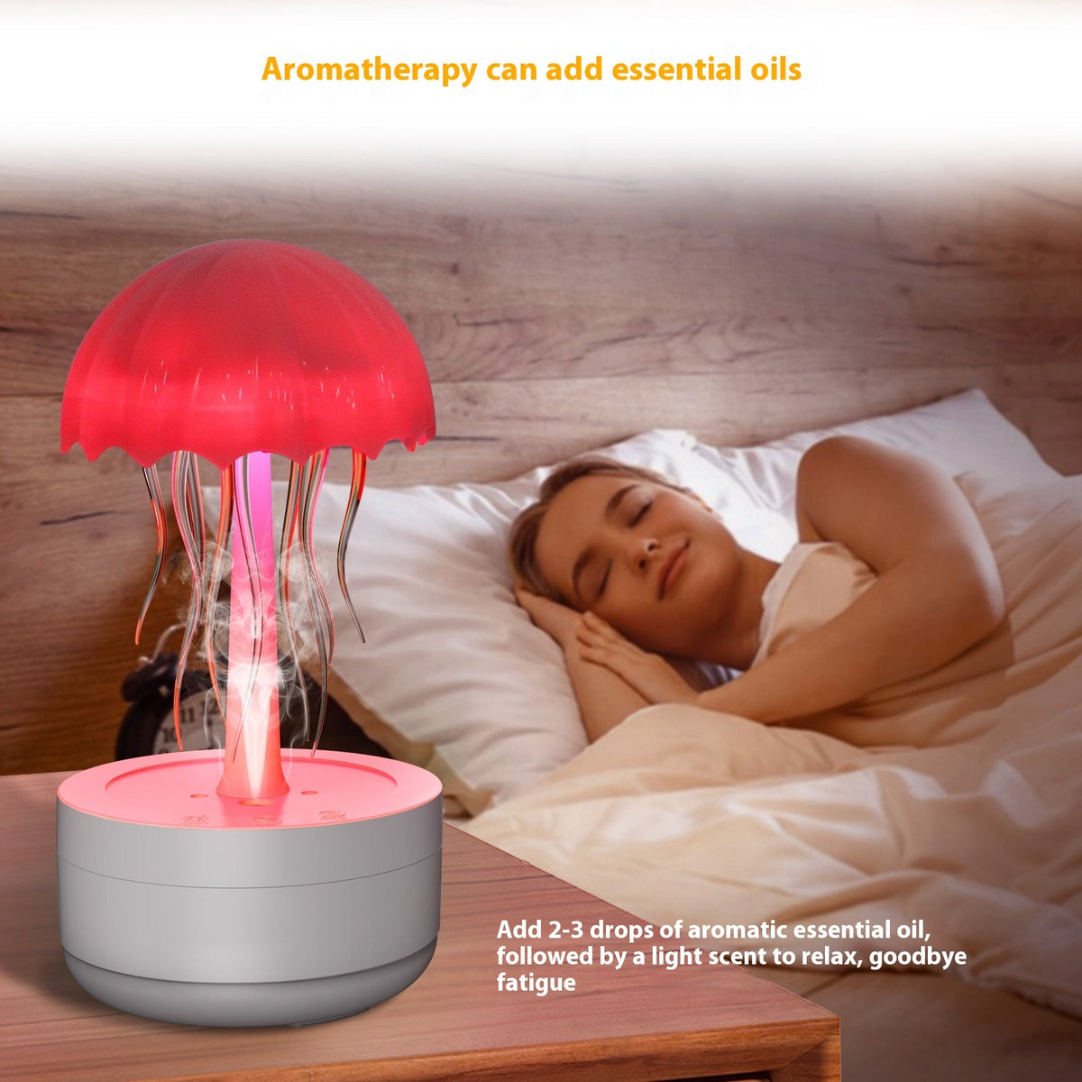 Jellyfish Aesthetic Aromatherapy Diffuser with 7-Color LED Light