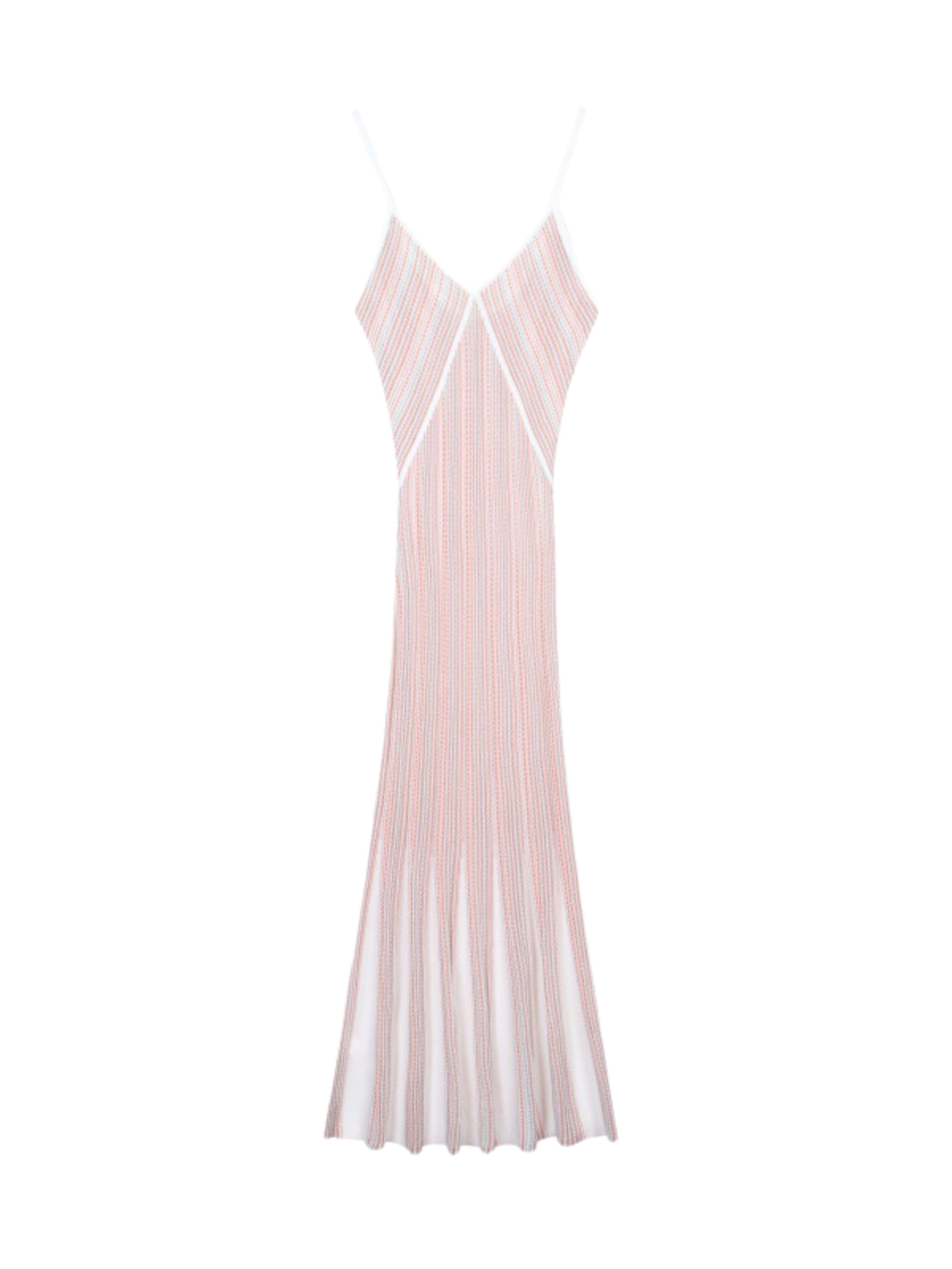 Favixor V Neck Stripe Knit Midi Dress
