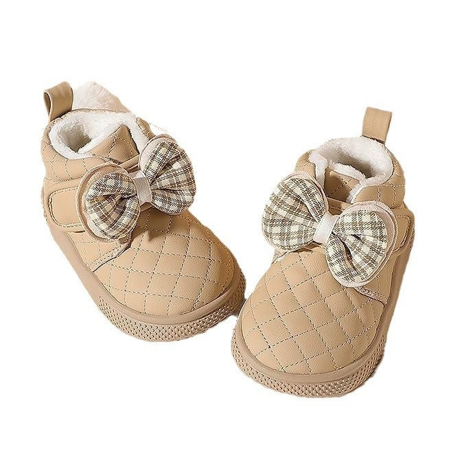 Baby Girl Snow Boots Velvet Thermal Booties Girls' Cotton Shoes