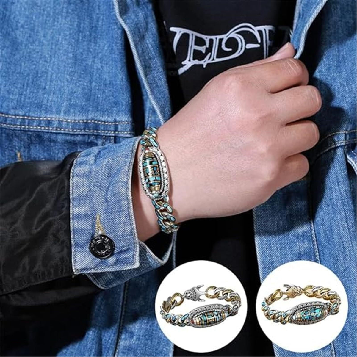 Retro Nine Eye Pearl Spinning Bracelet