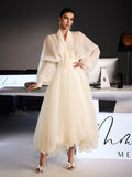 Ferdousi Balloon Sleeve Bubble Midi Dress