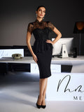 Ferit Short Sleeve Corset Lace Midi Dress