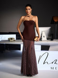 Fermintxo Strapless Bandage Dot Maxi Dress