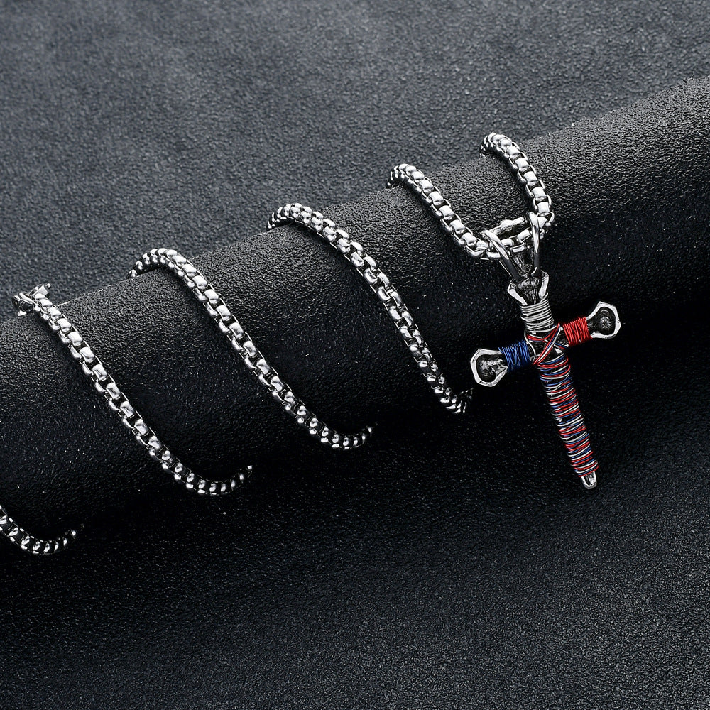 Nail Cross Pendant Chain necklace