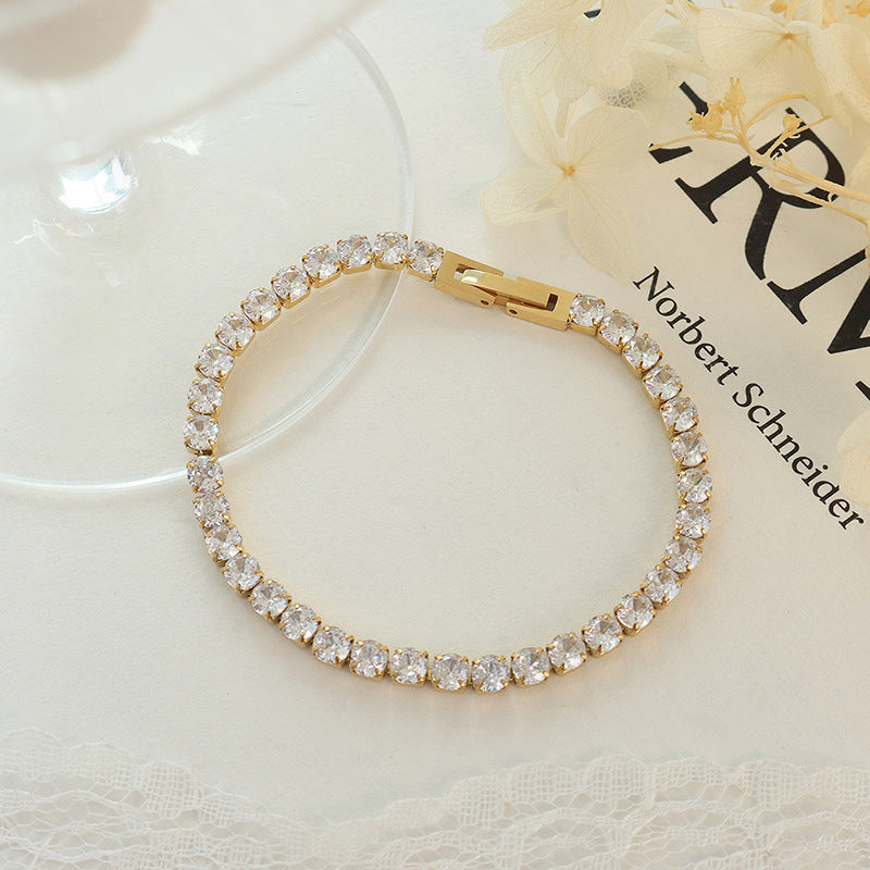 Zircon Cubic Chain Bracelet