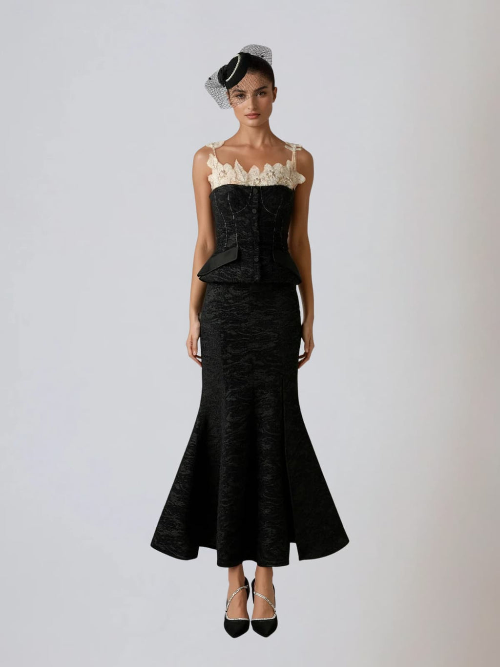Frostara Pearl Tweed Mermaid Skirt Set