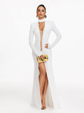 Havelock High Neck Cutout Split Maxi Dress