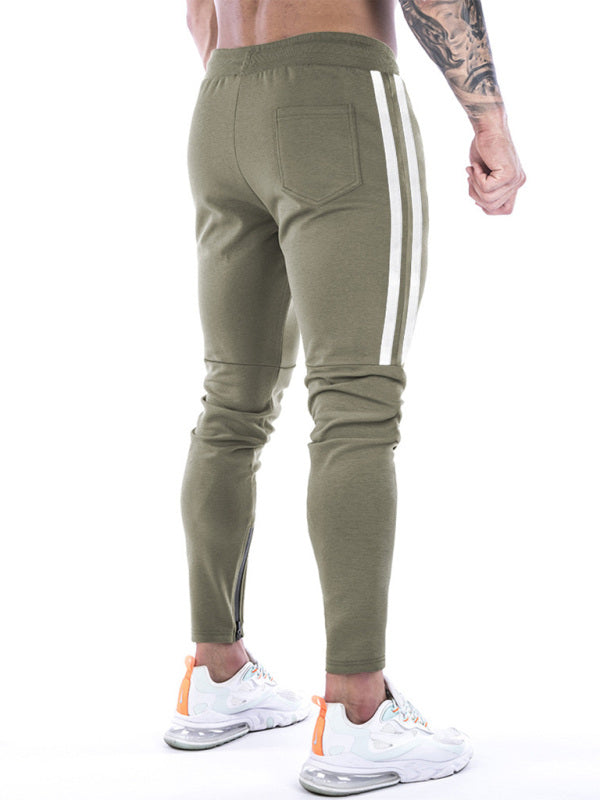 Men's Stripe Ankle Zip Jogger Pants