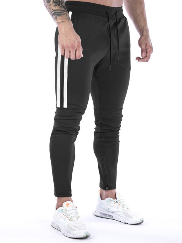 Men's Stripe Ankle Zip Jogger Pants