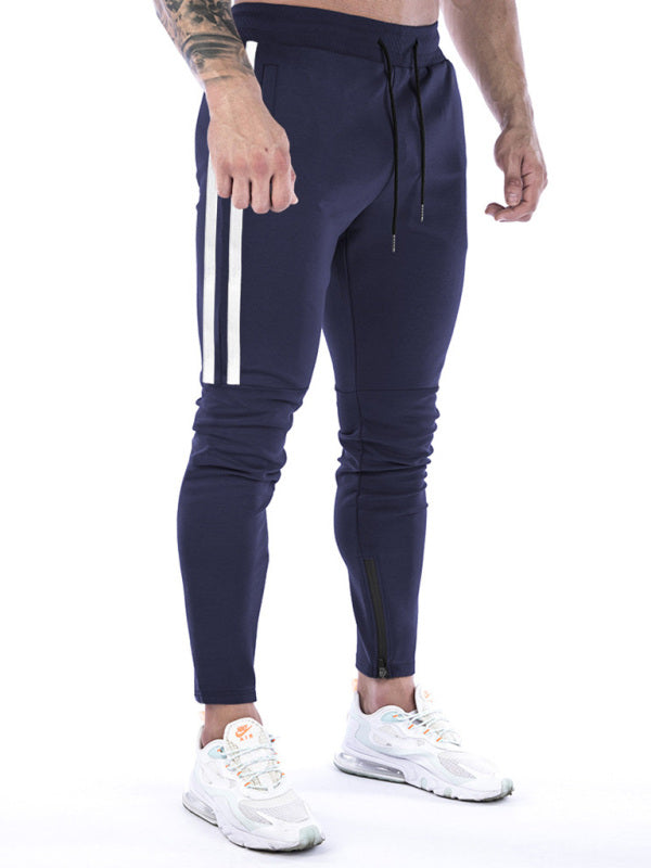 Men's Stripe Ankle Zip Jogger Pants