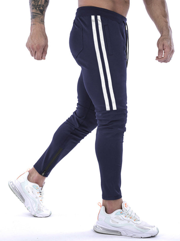 Men's Stripe Ankle Zip Jogger Pants