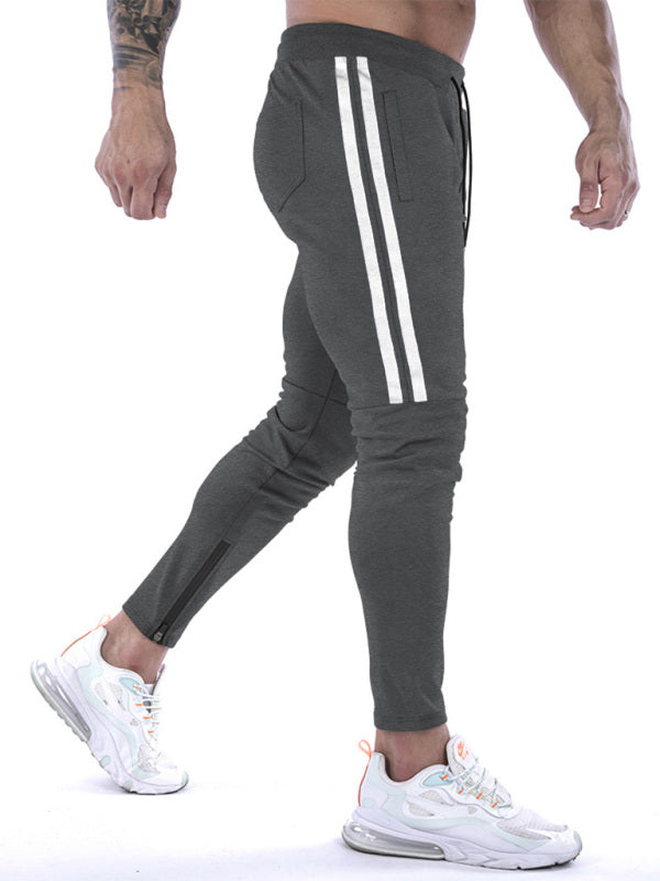 Men's Stripe Ankle Zip Jogger Pants