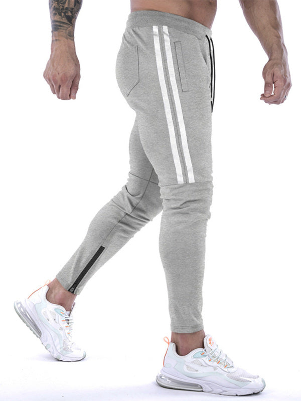 Men's Stripe Ankle Zip Jogger Pants