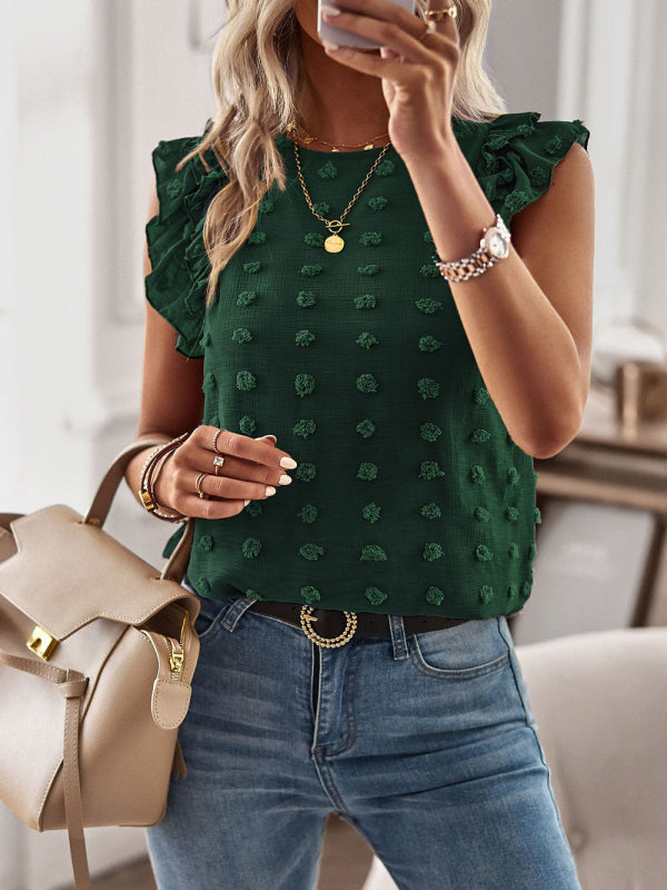 Falbala Shirt Women's Fashionable Elegant Tops.