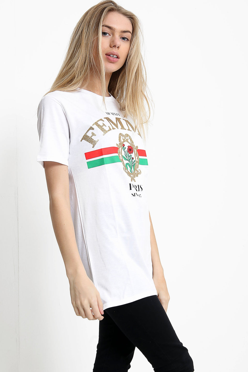 Femme Slogan Printed T Shirt