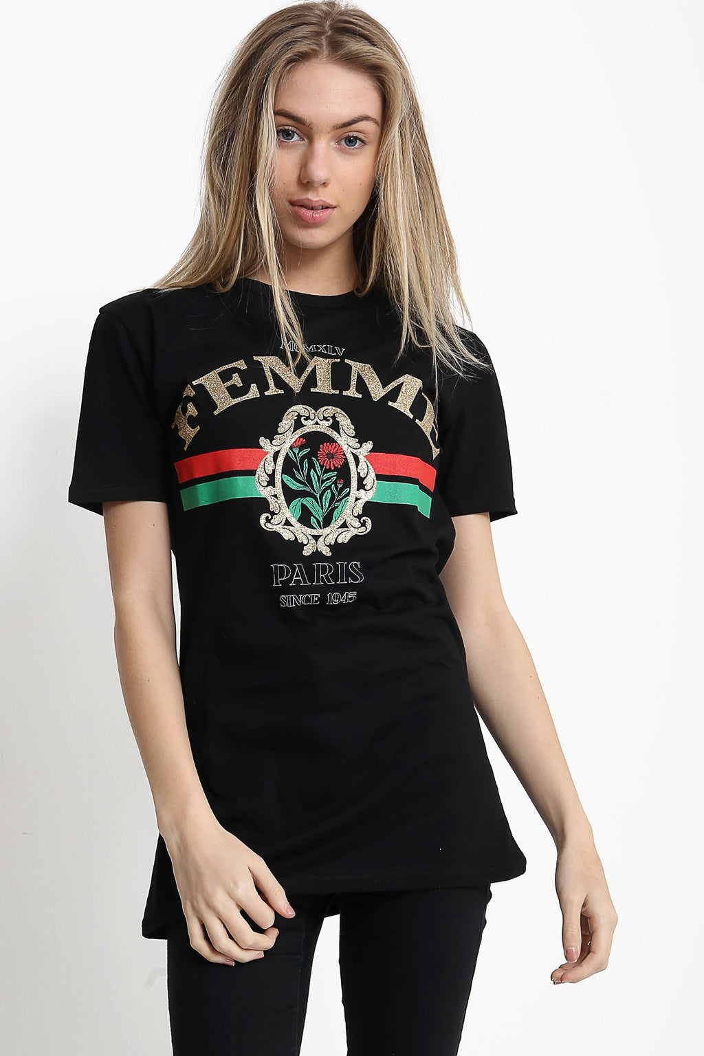 Femme Slogan Printed T Shirt