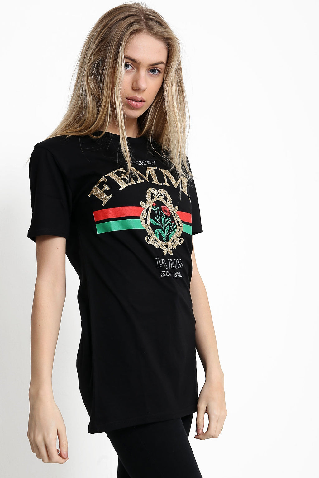Femme Slogan Printed T Shirt