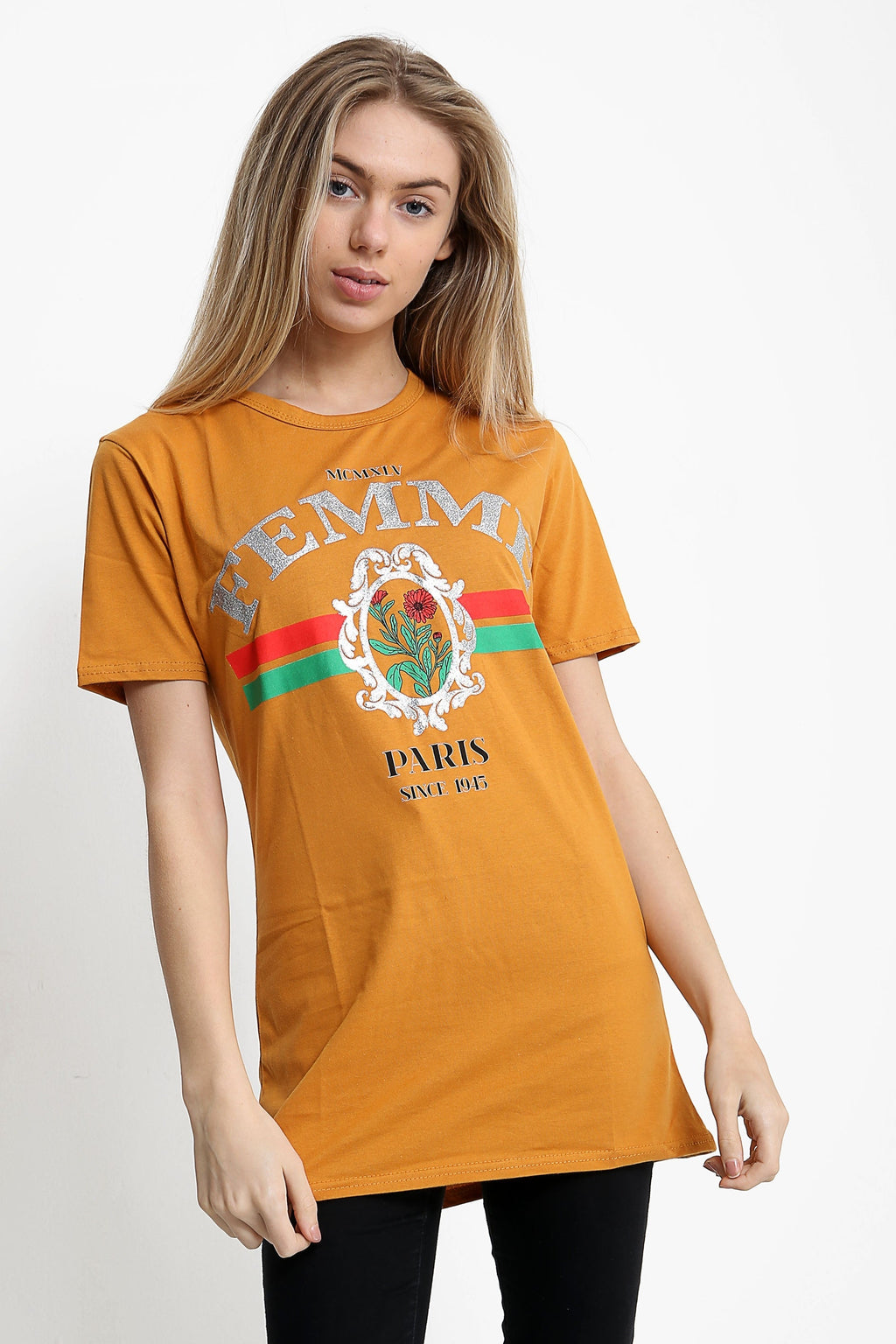 Femme Slogan Printed T Shirt