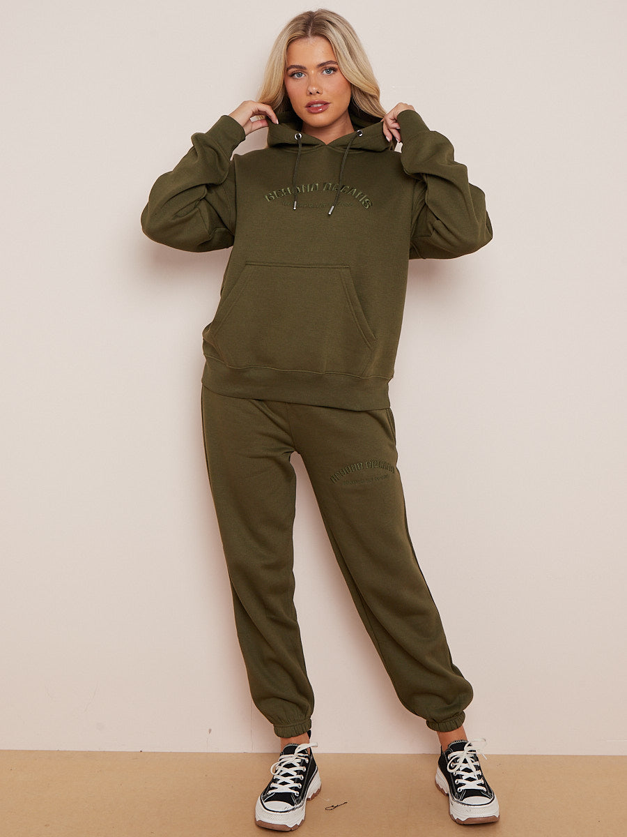 Embroidered Beyond Dreams Hooded Fleece Co-ord