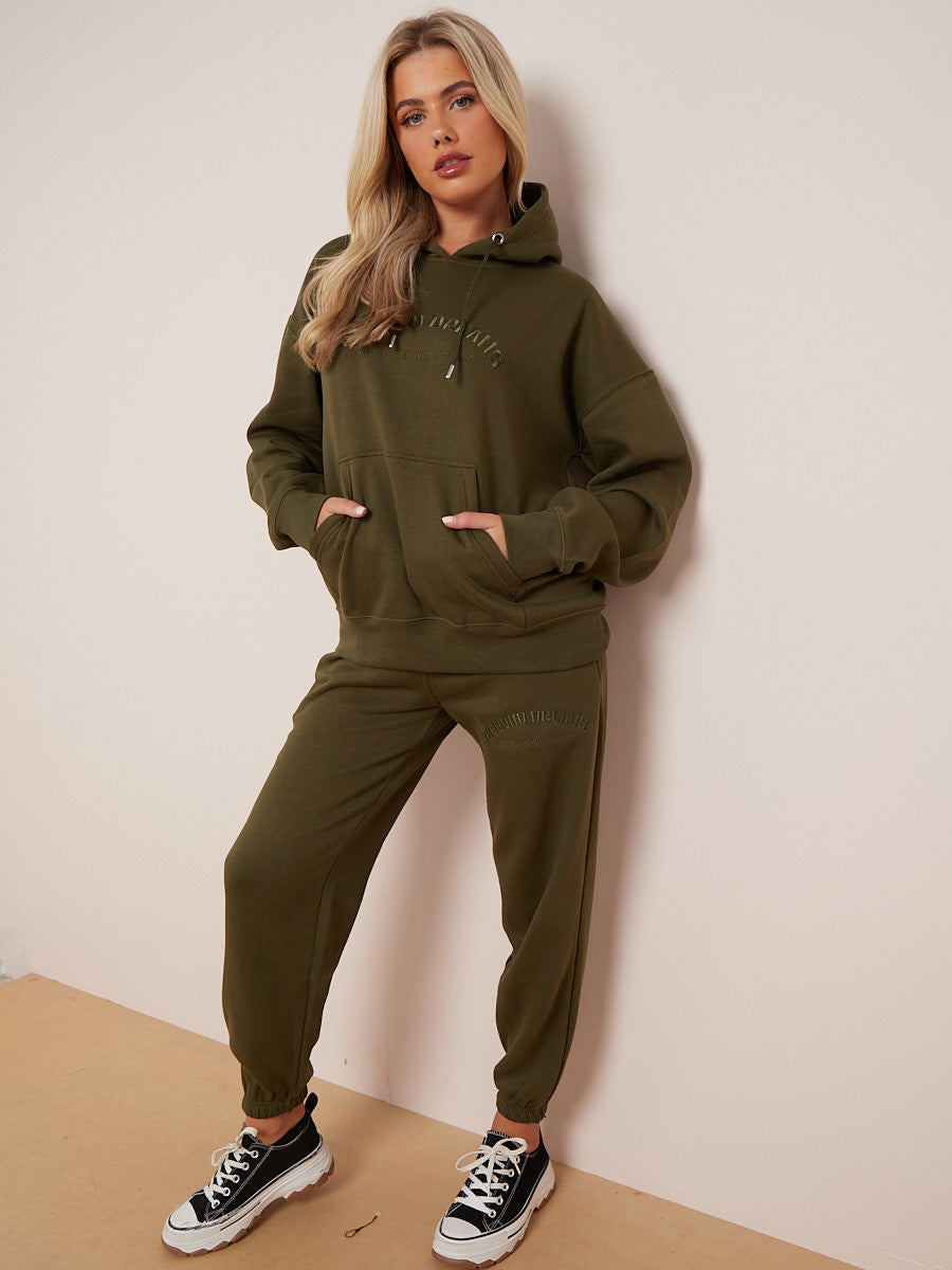 Embroidered Beyond Dreams Hooded Fleece Co-ord