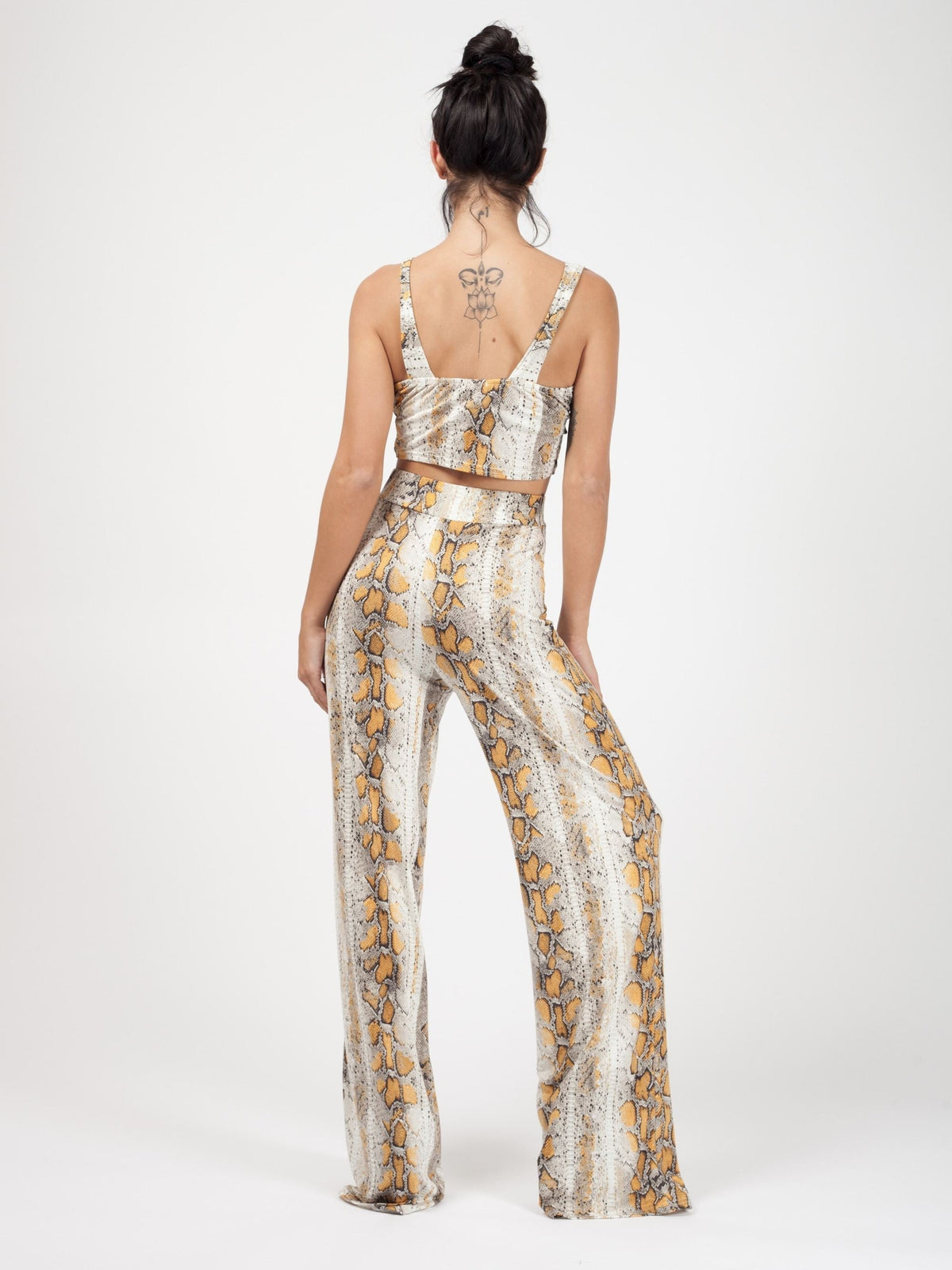 Snake Print Bralet And Trouser Co-ord