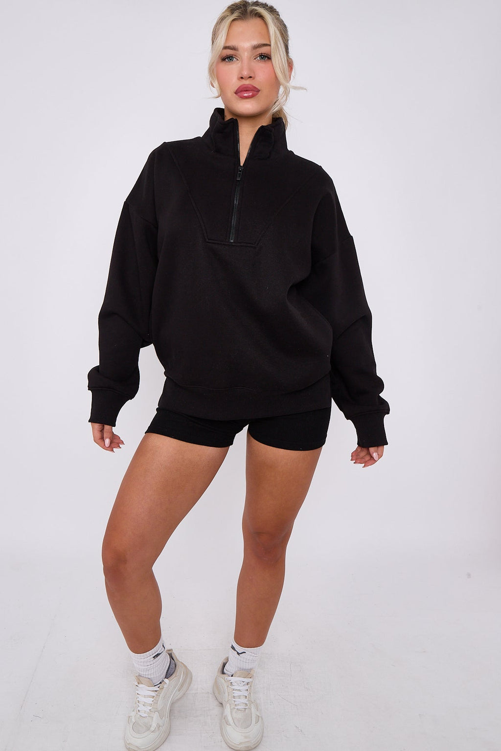 1/2 Zip Top & Shorts Fleece Co-ord