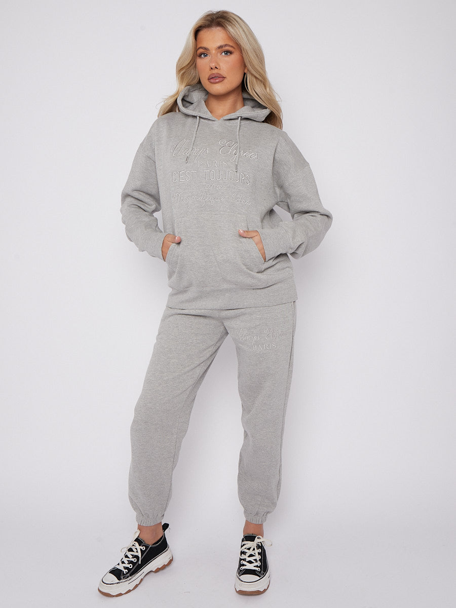 C'est Toujours Embroidered Fleece Co-ord