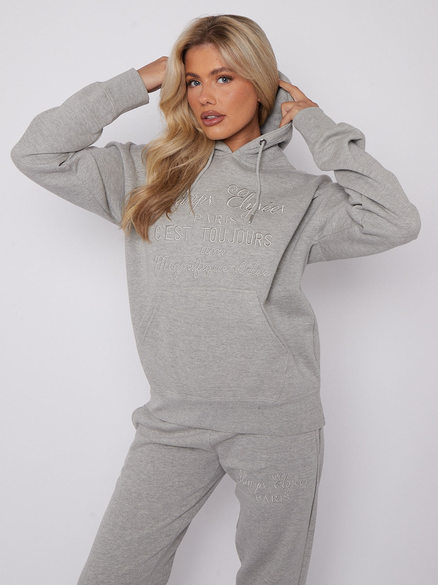 C'est Toujours Embroidered Fleece Co-ord