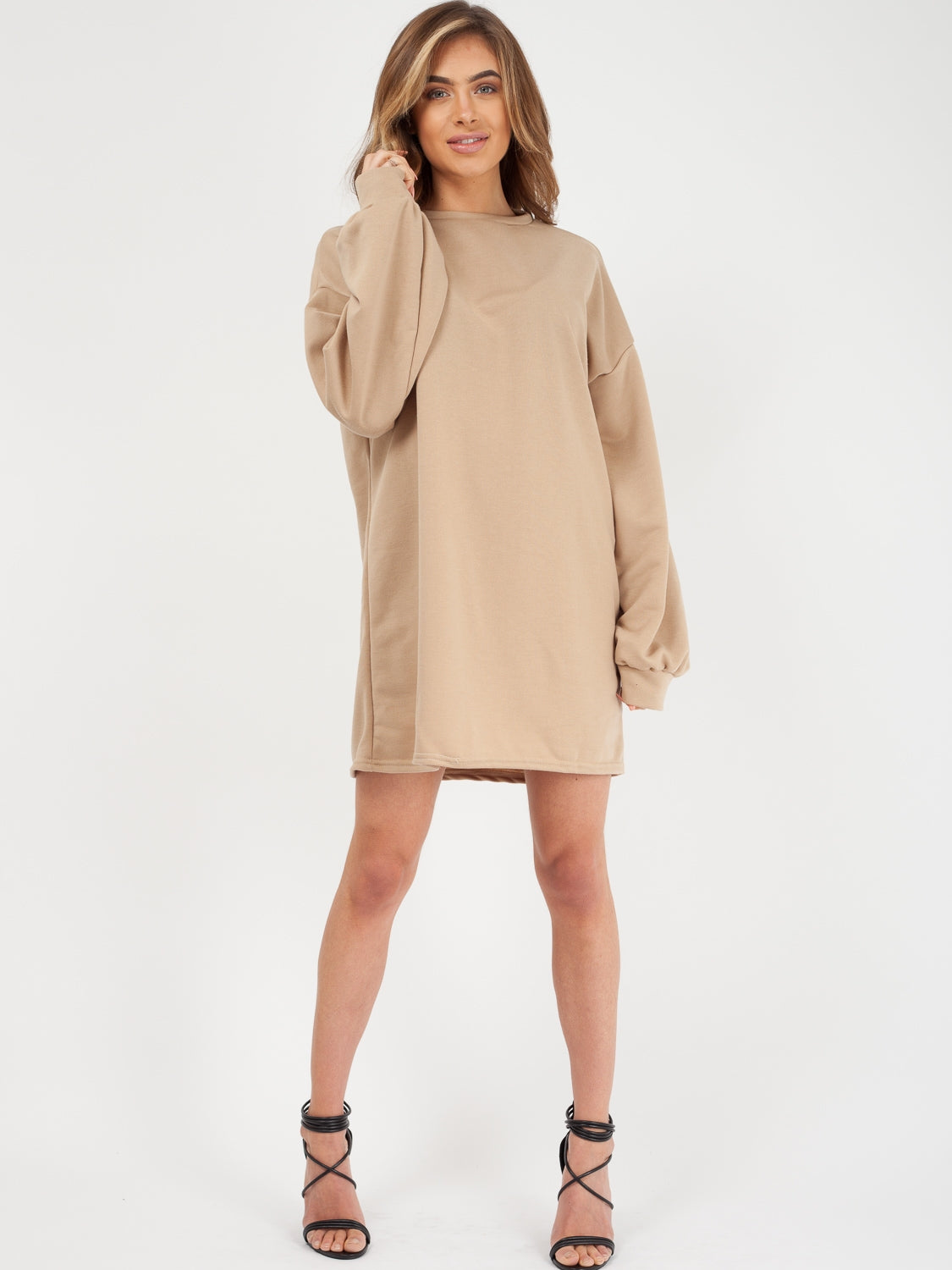 Plain Oversized Basic Sweater Dress