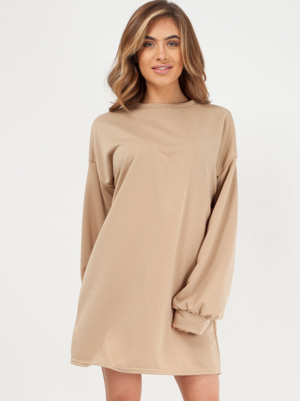 Plain Oversized Basic Sweater Dress