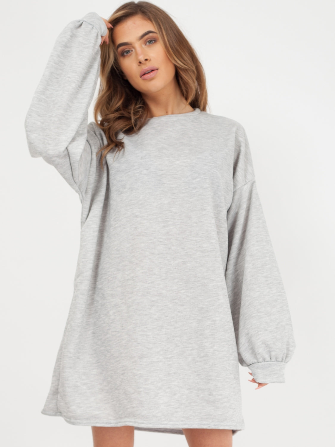 Plain Oversized Basic Sweater Dress