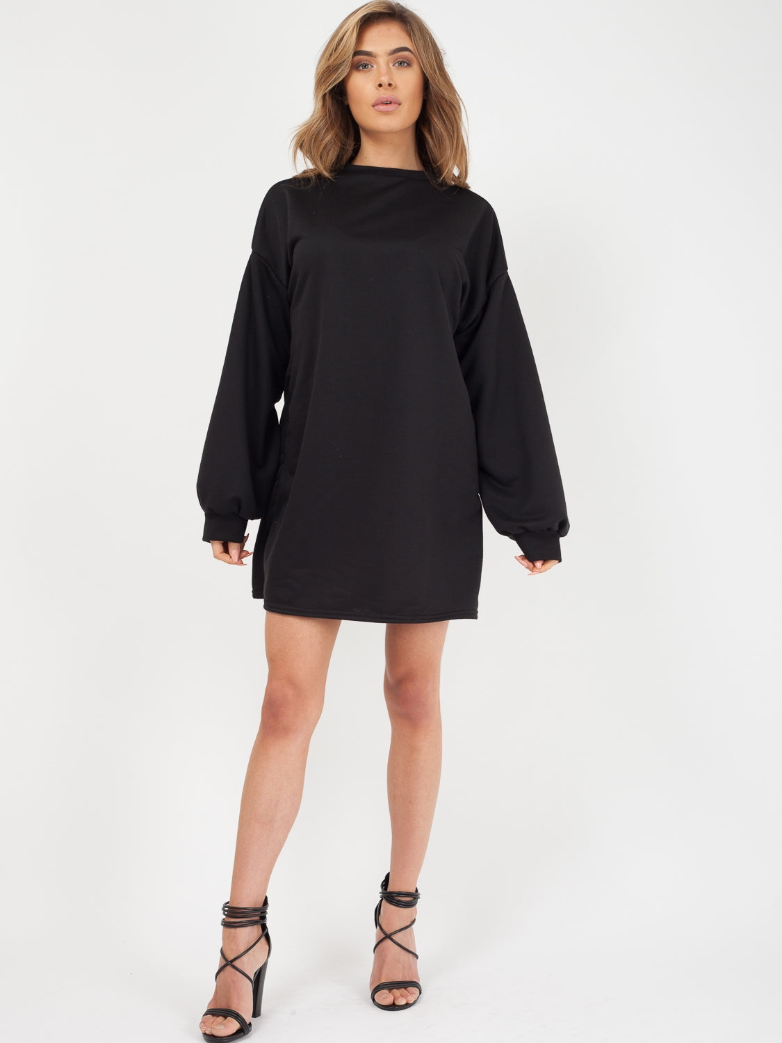 Plain Oversized Basic Sweater Dress